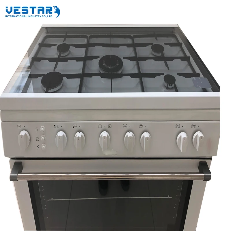 Heavy Duty Free Stand Rack Double Range 4 Burner Gas Cooker Stove Standing Oven