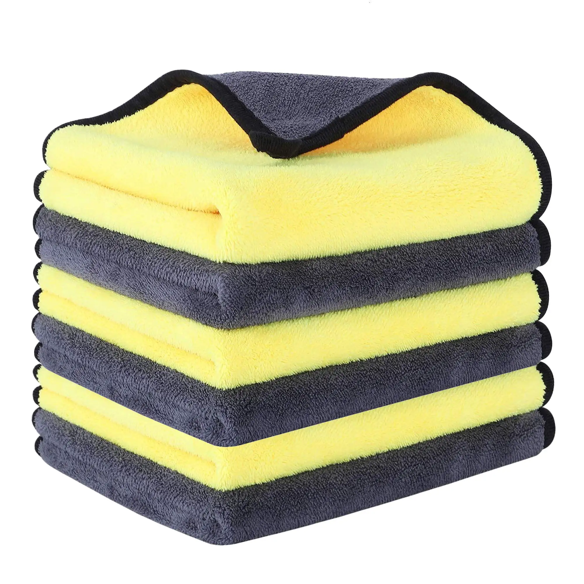 Factory custom logo extra thick coral fleece Super absorbent wash microfiber cloth towel car cleaning towel microfiber towel