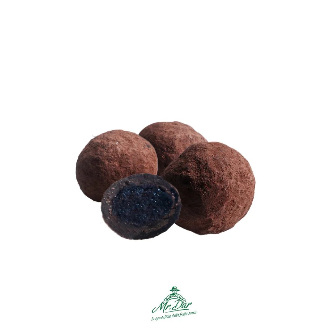 Top price dark amarena cherries truffle with cocoa BRC certification made in italy ready to sell for b2b or b2c in 5 kg