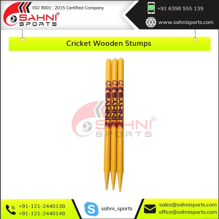 Деревянные стопки для крикета превосходного качества с набором парусов по оптовой цене