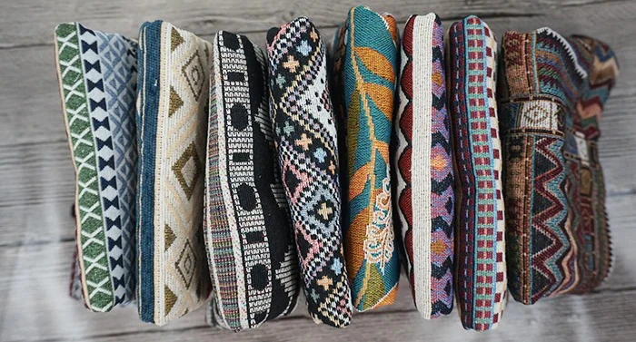 Female Gypsy Bohemian Chic Aztec Ibiza Tribal Ethnic Ibiza Brown Drawstring Rucksack Bags Wholesale Women Fabric Backpack