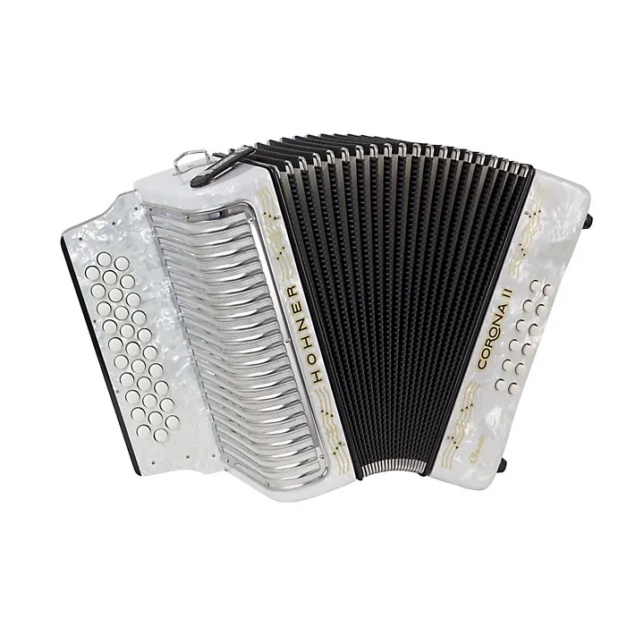 Quick Sales New  Hohner Button Accordion Corona II Xtreme FBbEb with Gig Bag and Straps Jet Black