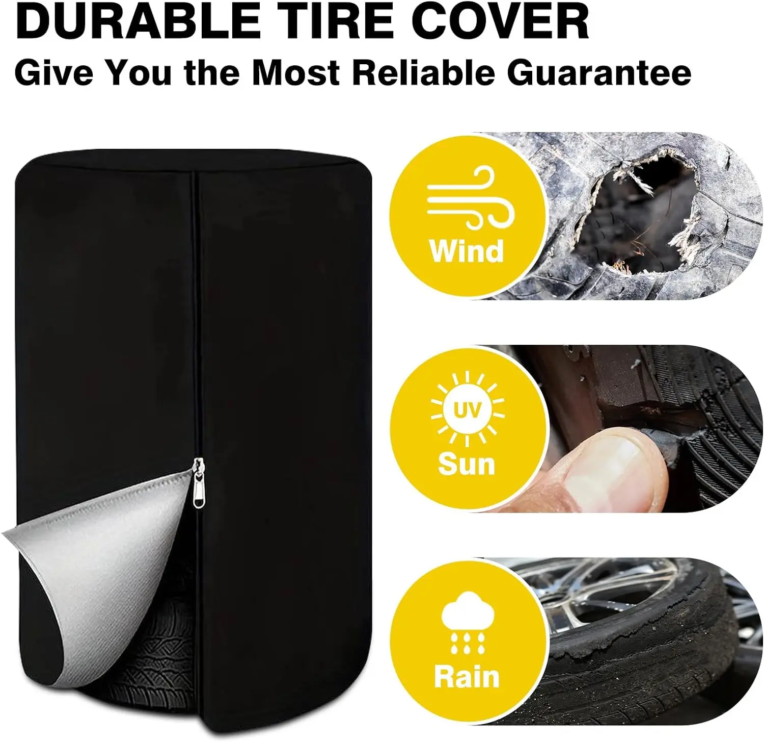 Car Spare Tire Covers For Storage Large Seasonal RV Tire Storage Cover Waterproof Outdoor Winter Tire Bags