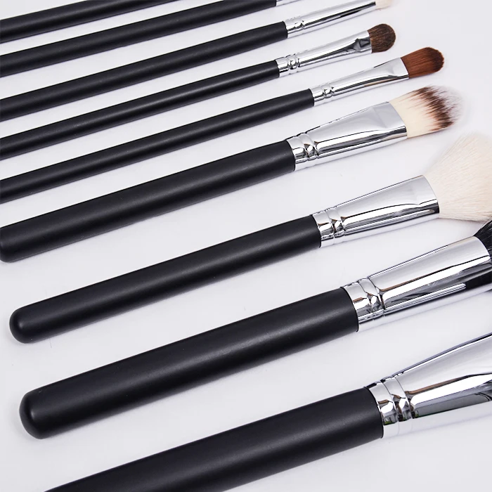 Dongshen private label makeup brush set natural skin-friendly goat hair pony hair powder contour blush eye shadow makeup brushes