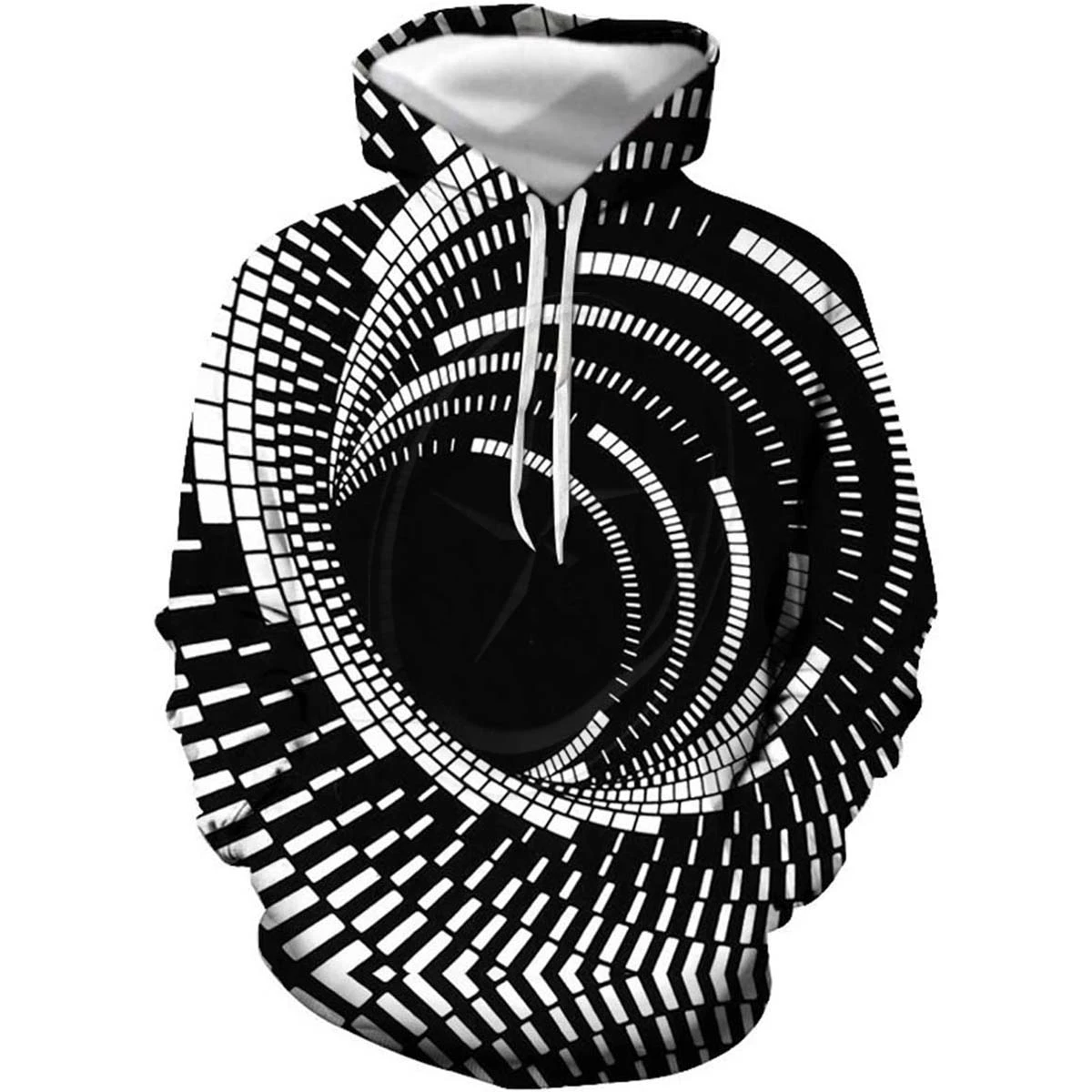 Customized Men Hoodies 3D breathable Thermal Pullover cotton Hoodies Sweatshirt Optical Illusion Unisex