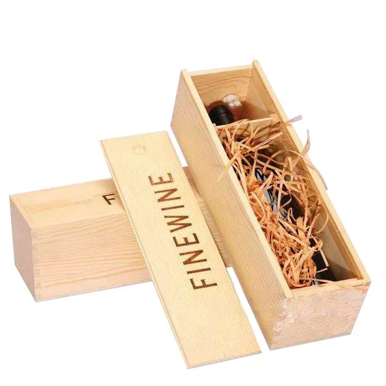 Деревянная коробка для вина подарка из цельного дерева с откидной крышкой-Персонализированная бутылка ручной работы-лучшая цена оптом