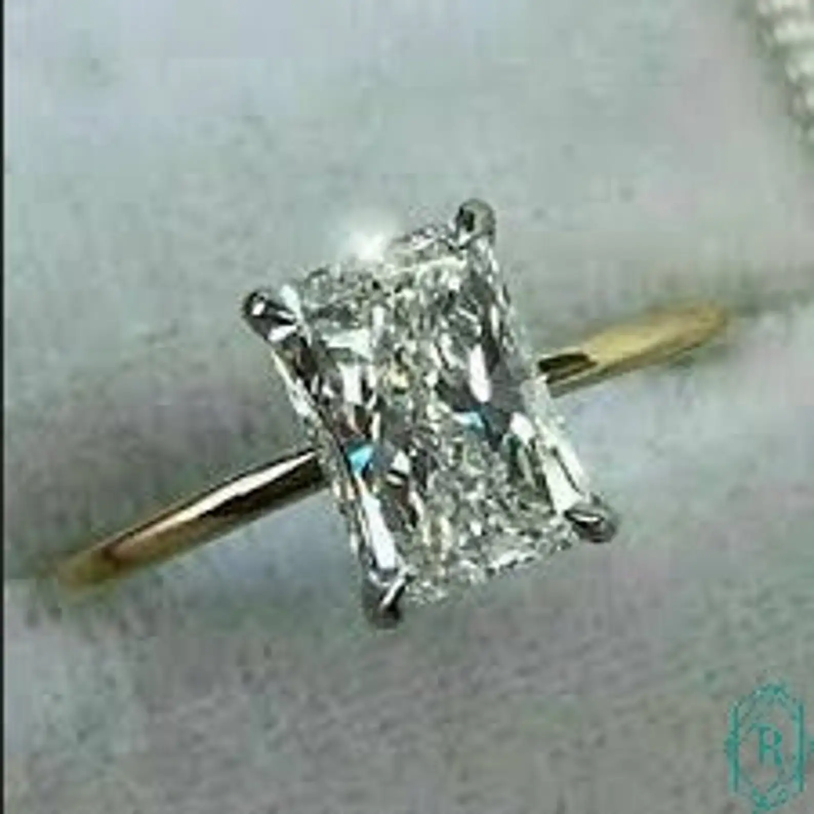 3.00 CT Radiant Cut Moissanite Solitaire Engagement Ring