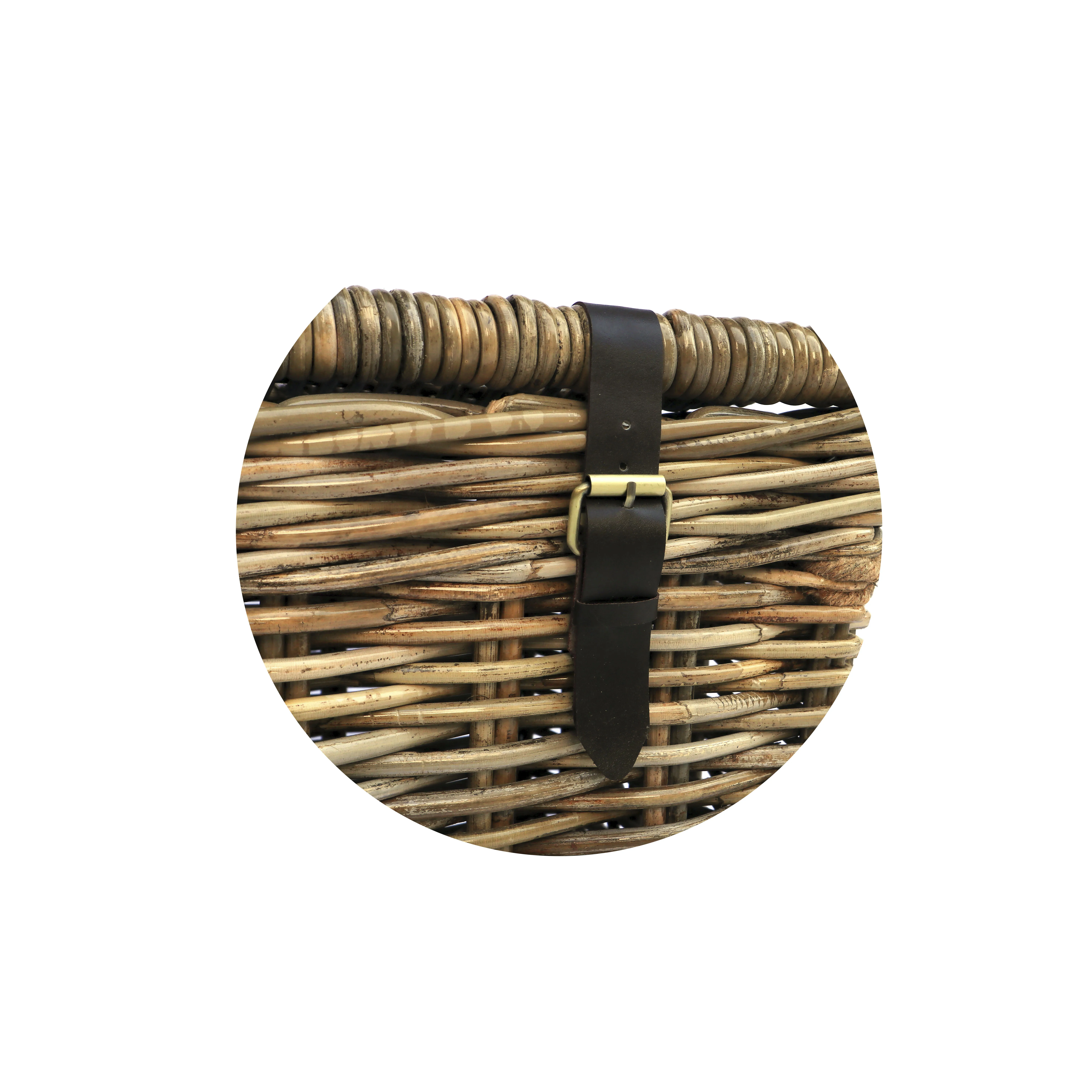 High Quality  Woven Rattan Basket with Lid, Rattan Storage Basket Box, Laundry Basket Wholesale