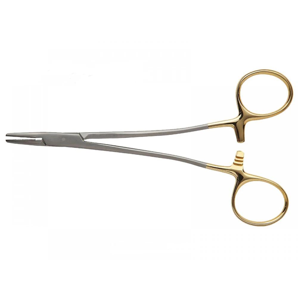Manual Microvascular Needle Holder Tungsten Carbide Stainless Steel Basis of Surgical Instruments