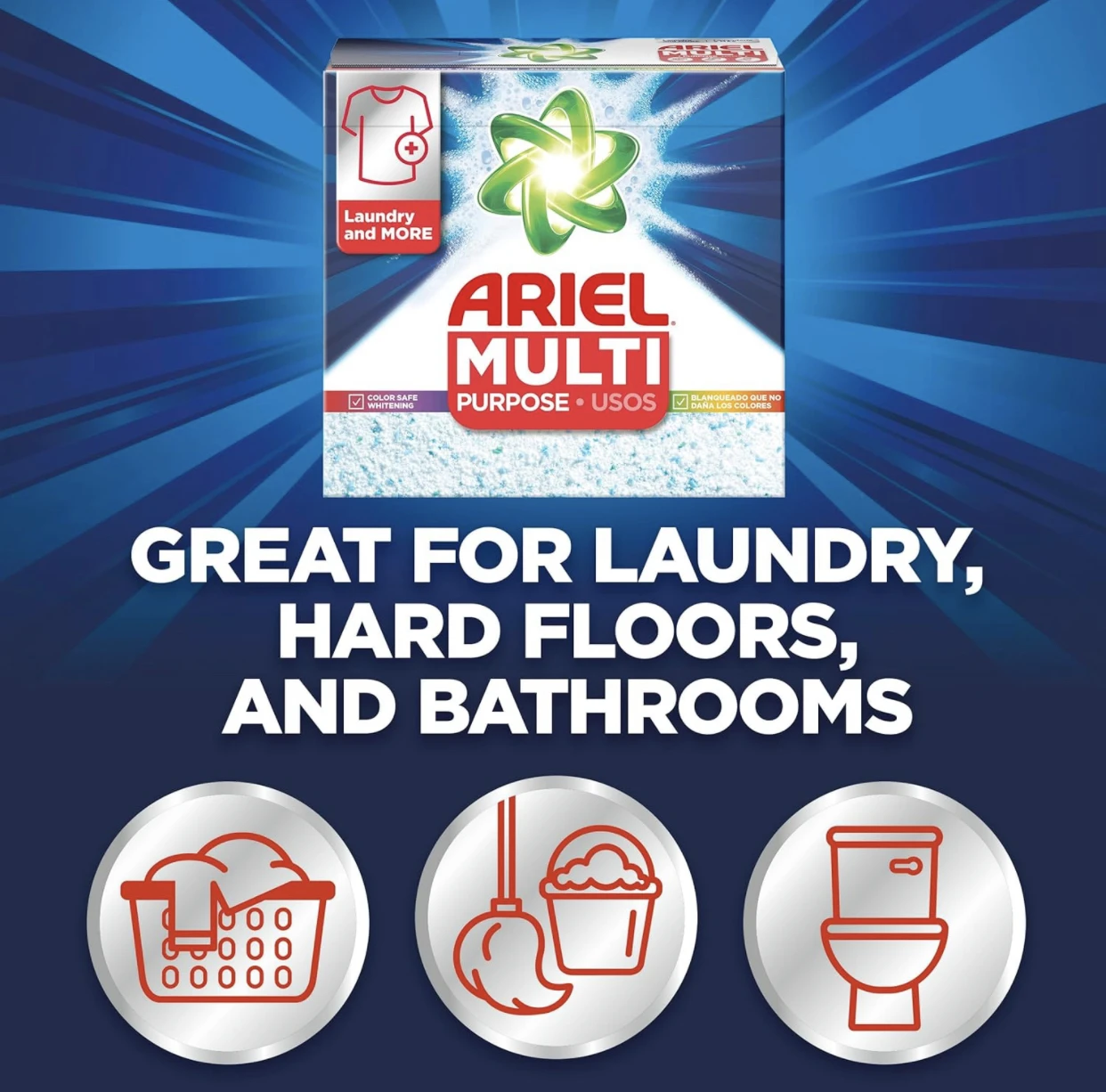 Bulk Sales online Ariel Powder Laundry Detergent,High Efficiency Original Scent, 211 ounces 132 Loads,13.19 Pound 6kg(Pack of 1)