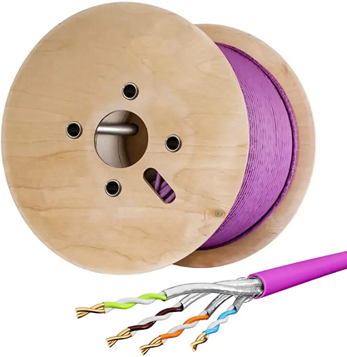 Slimline Cat7 26AWG SFTP Internet Cable Shielded Copper Ethernet Cable Cat 7