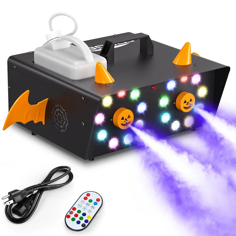 18 светодиодных ламп RGB 3 в 1 1500 Вт дымовая машина для Хэллоуина вечеринки сцены Рождества диджея ночного клуба