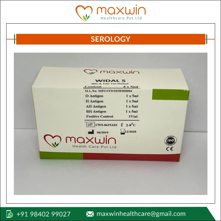 Ready to Use Maxwin Laboratory Diagnosis Reagent Widal 4 Antigen Test Kit Set from Trusted Dealer for Genuine Buyers