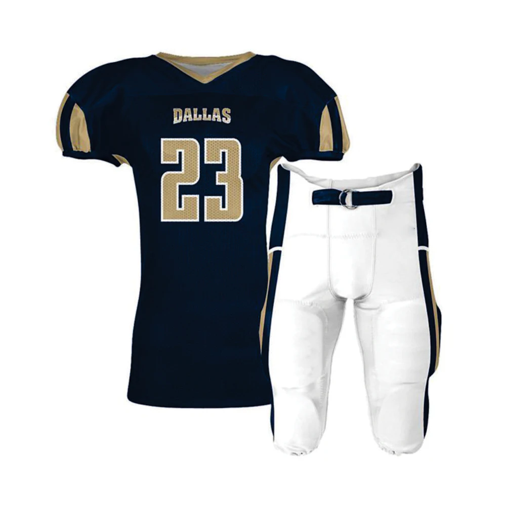 Cheap Unisex American Football Jersey Sports Uniform Set Plain Pattern Football Jerseys