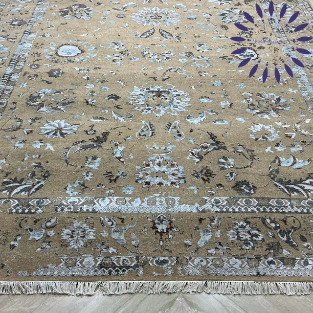 Persian Hand Knotted silk Rugs High Quality Carpet Customized hand made woven rugs from India at factory pri