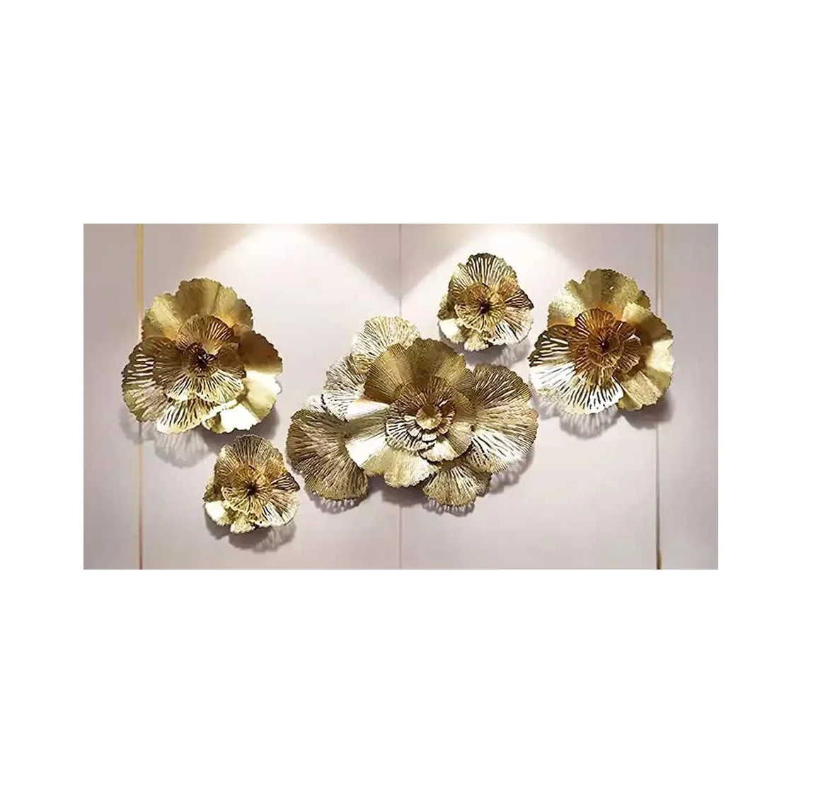 New Design Wall Decor Display Lobby Gold House Wrought Iron Interior Bedroom And Living Room Frame Art Hanging Round Metal Home