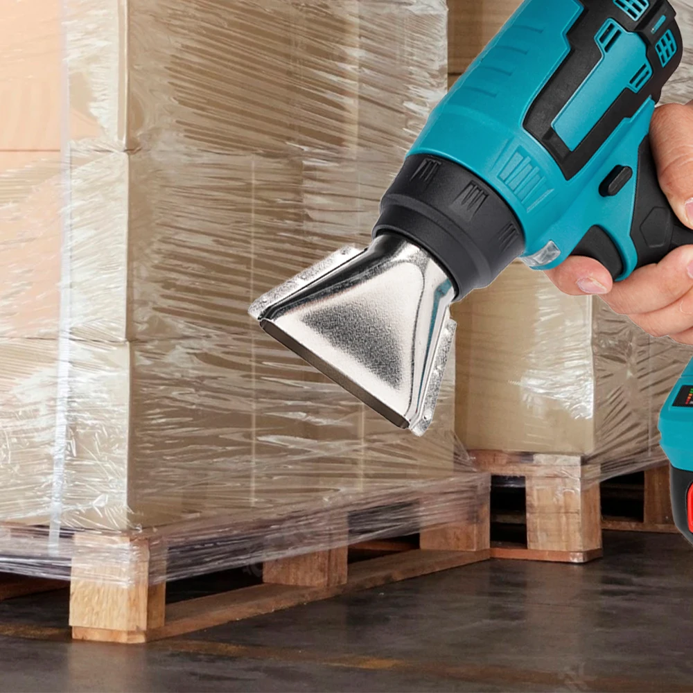 2000W 550c Cordless Handheld Hot Air Gun with 3 Nozzles Temperature Adjustable Electric Heat Gun For Makita 18V Battery