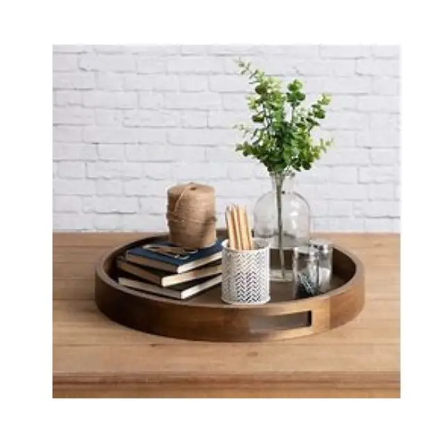 The coffee table tray stand is the perfect addition to any space. The natural wood finishes go nicely different types of decor