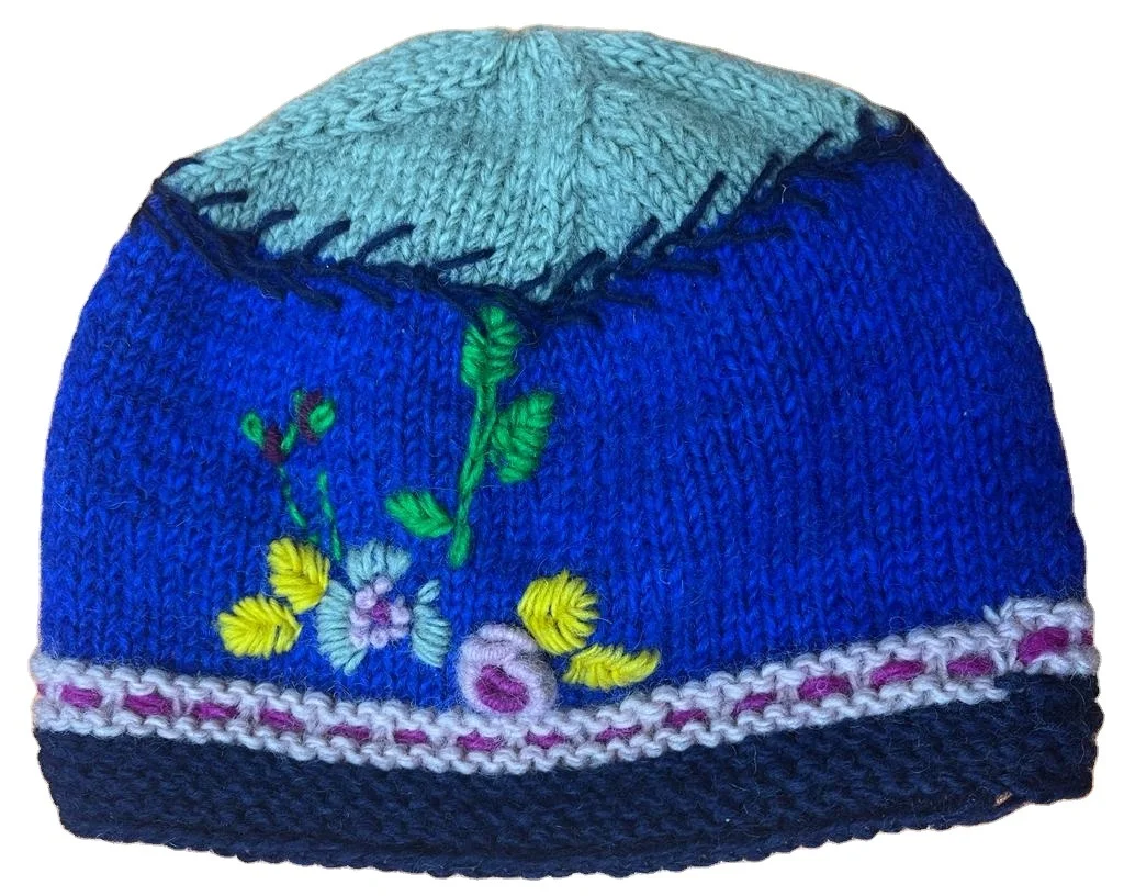 100% Woolen Knitted Unisex Winter Hats for Adults with Embroidery and Print Patterns Great for Travel