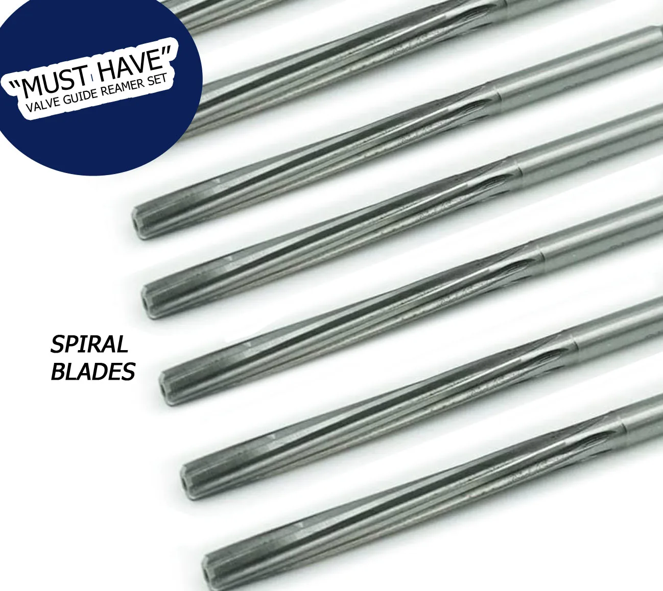 High Speed Steel Spiral Fluted Fix Hand Reamer Valve Guide Reamer Engine Workshop Automotive Tool Hand DIY