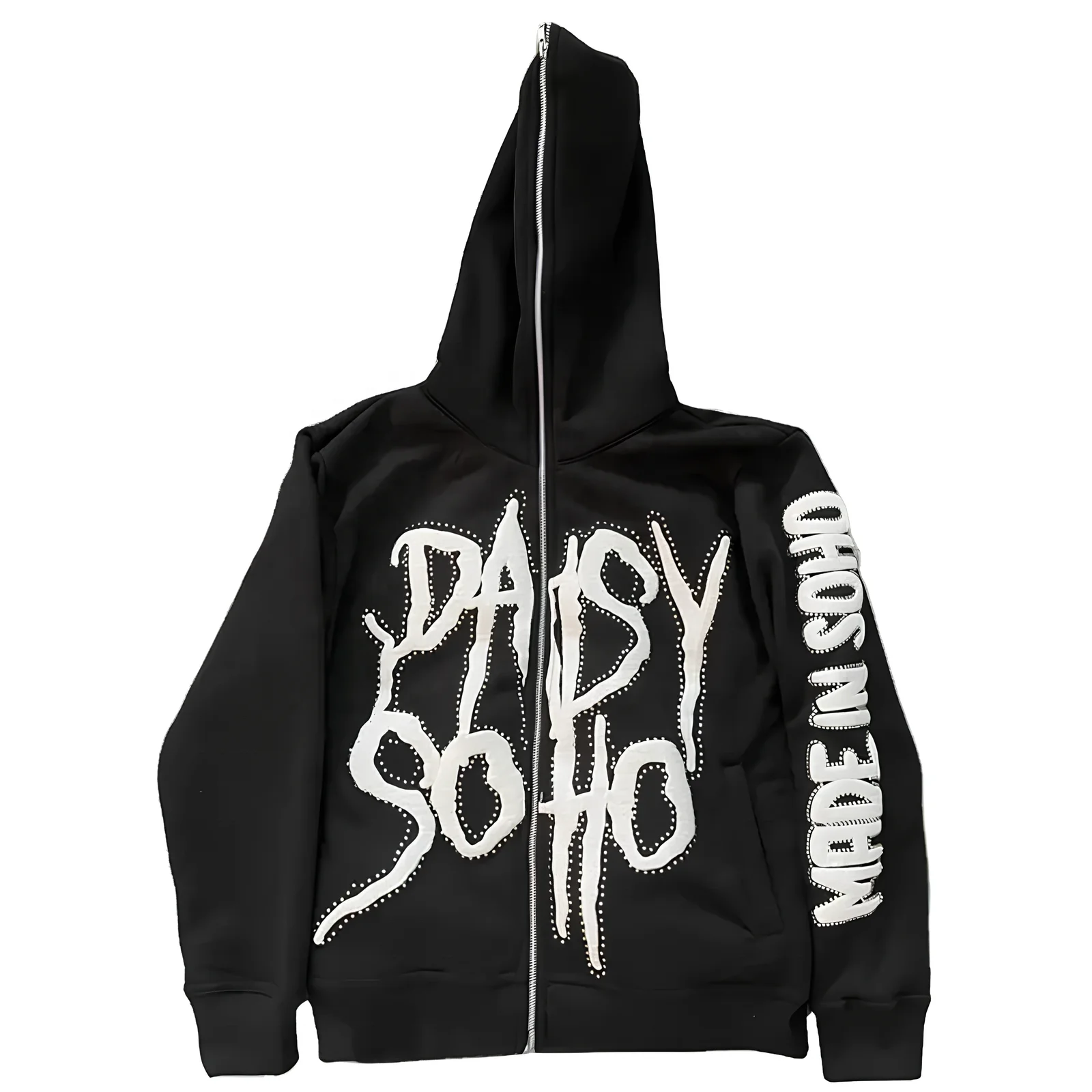 100% хлопковая толстовка большого размера с объемным принтом