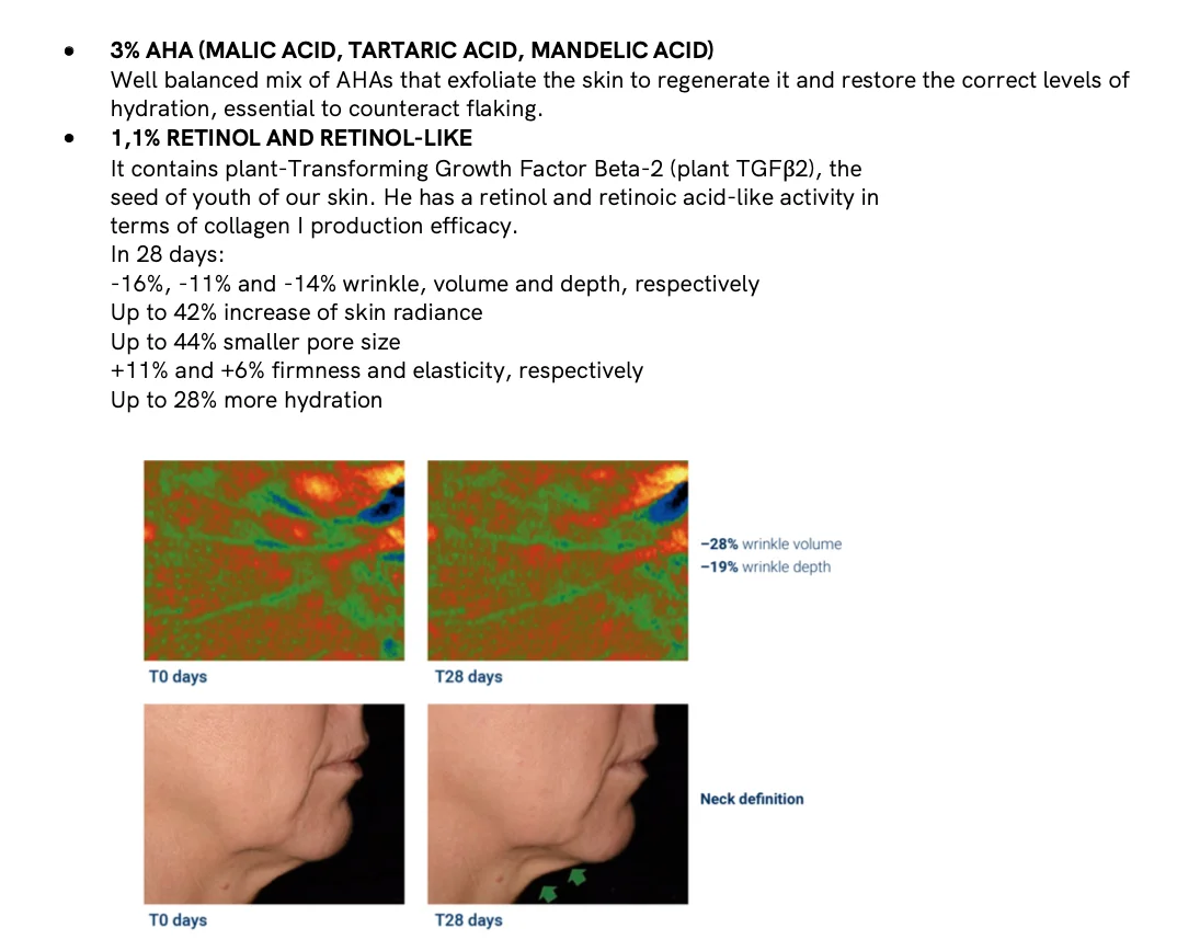 Intensive Collagen Hyaluronic Acid Retinol Collagen Peptides AHA Vegetal Facial Serum Lifting Firming Anti Aging Age Corrective