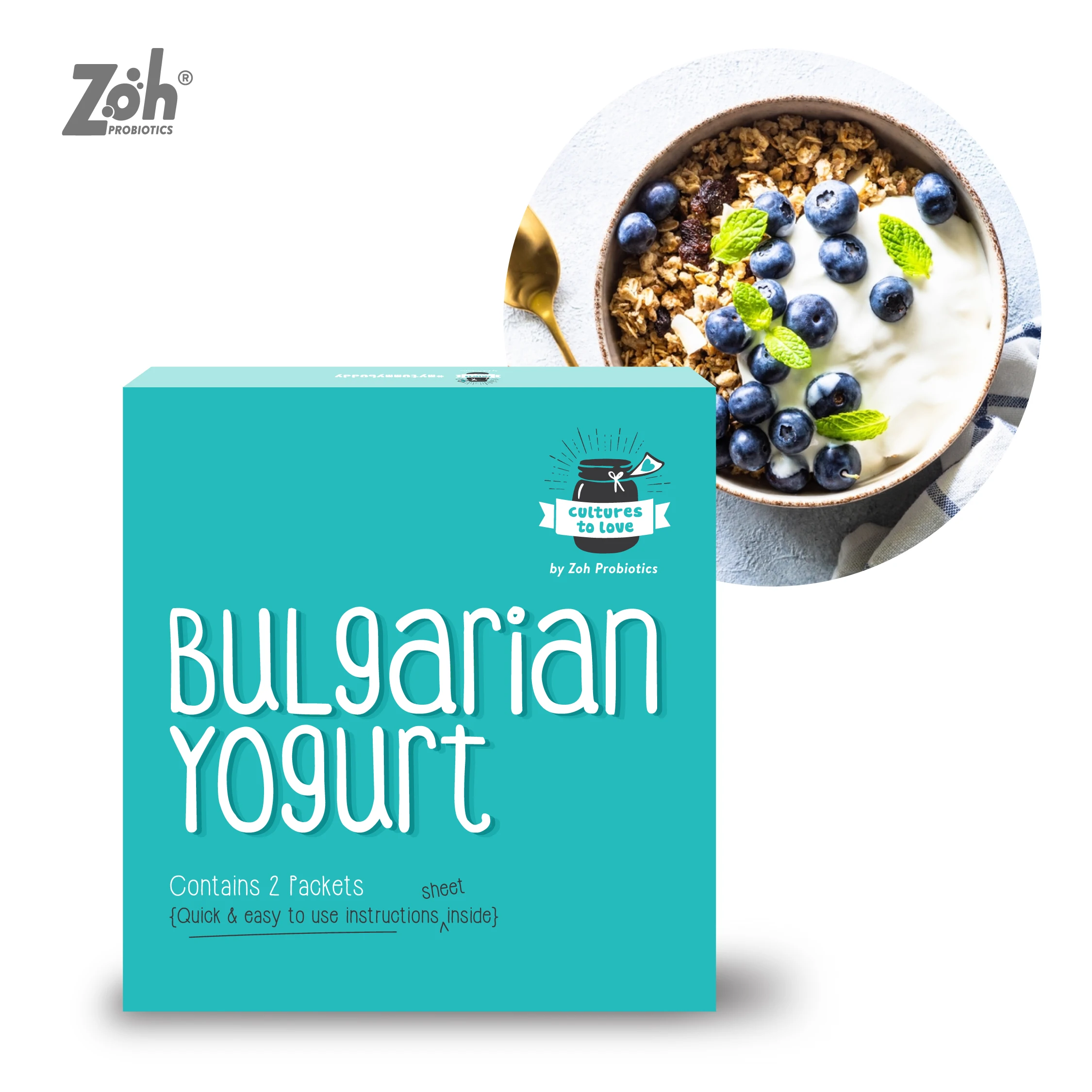 Вкусный порошок биотического болгарского йогурта для улучшения здоровья и фитнеса доступный оптом