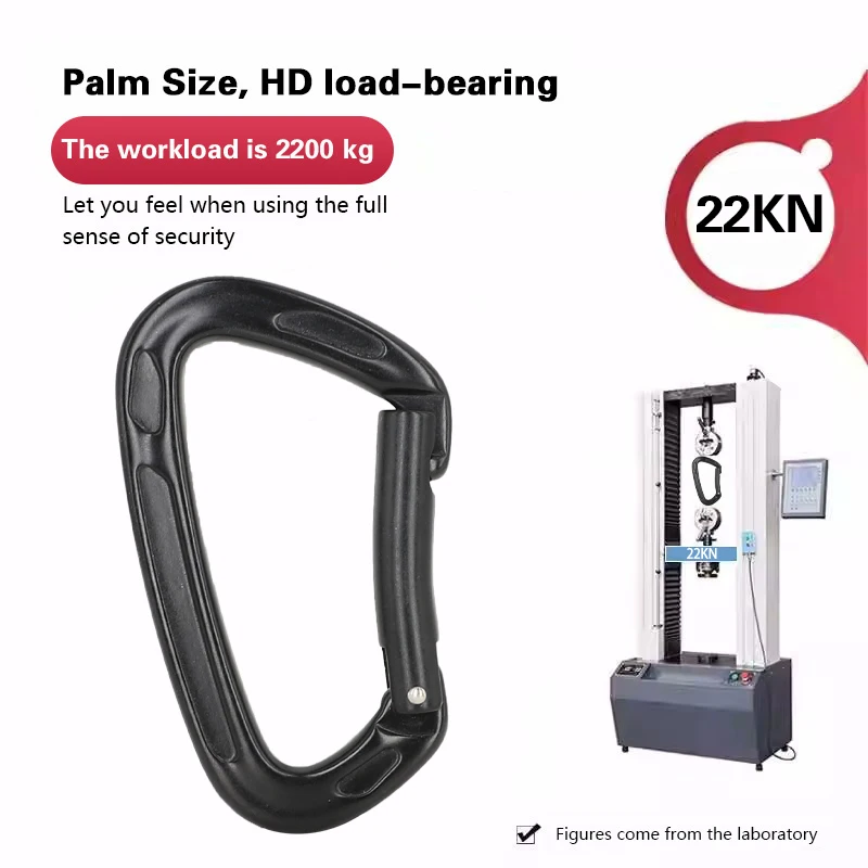 Jensan Hot Sale 22KN Aluminum Auto Locking Multifunction Spring Carabiner Clips Hook For Climbing