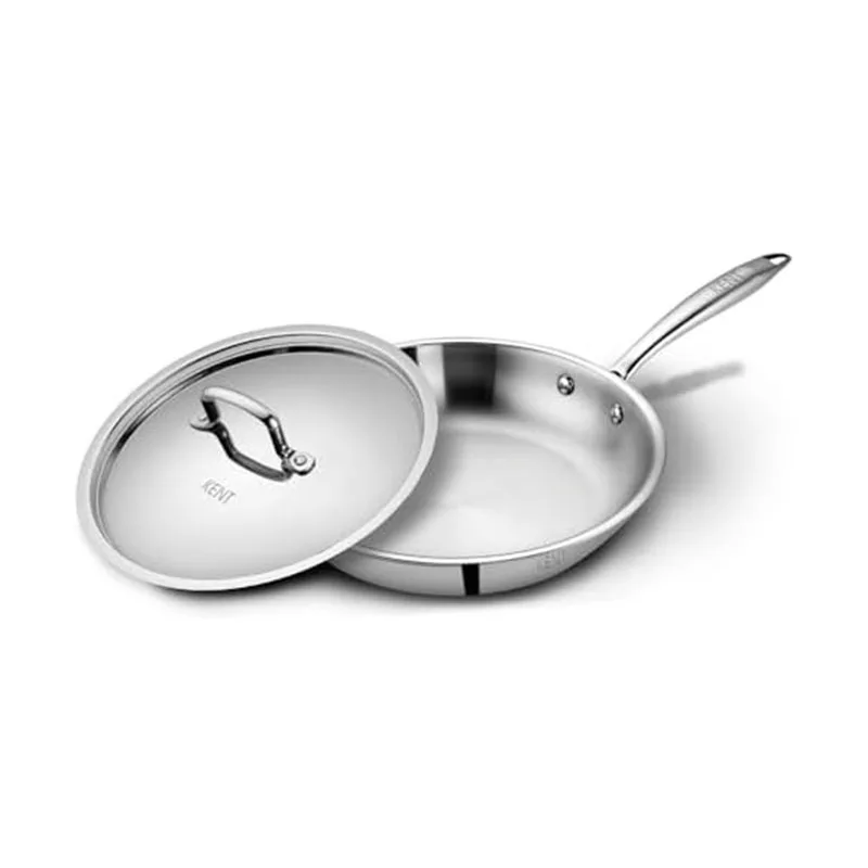 Super Quality Stainless Steel Triply Kadai with SS Design Lid (PROLINE)