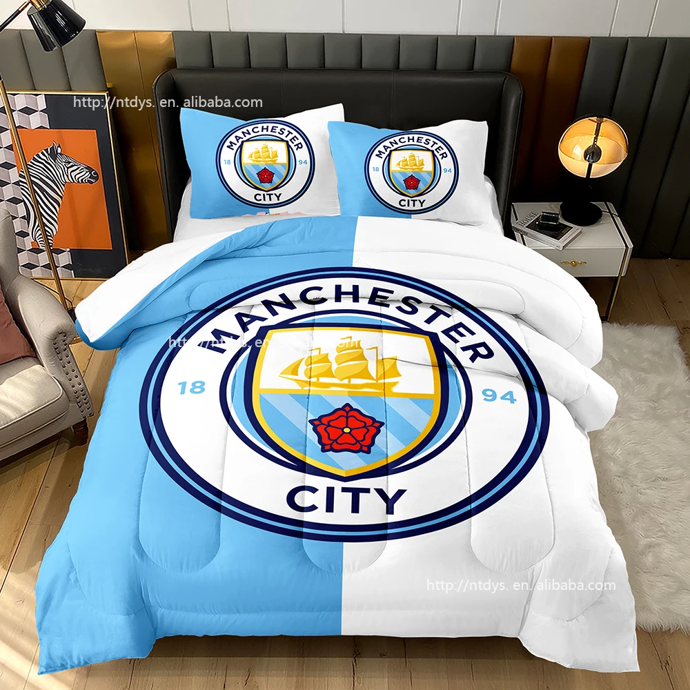 Made in China 3D Printing quilting soft winter quilt core customizable ball Football Club logo quilt