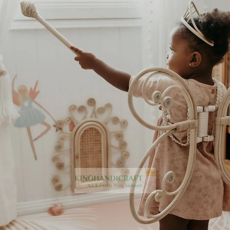 Новинка идеальные Крылья Ангела из ротанга летающие высокие крылья бабочки плетеная детская игрушка волшебное крыло для ребенка