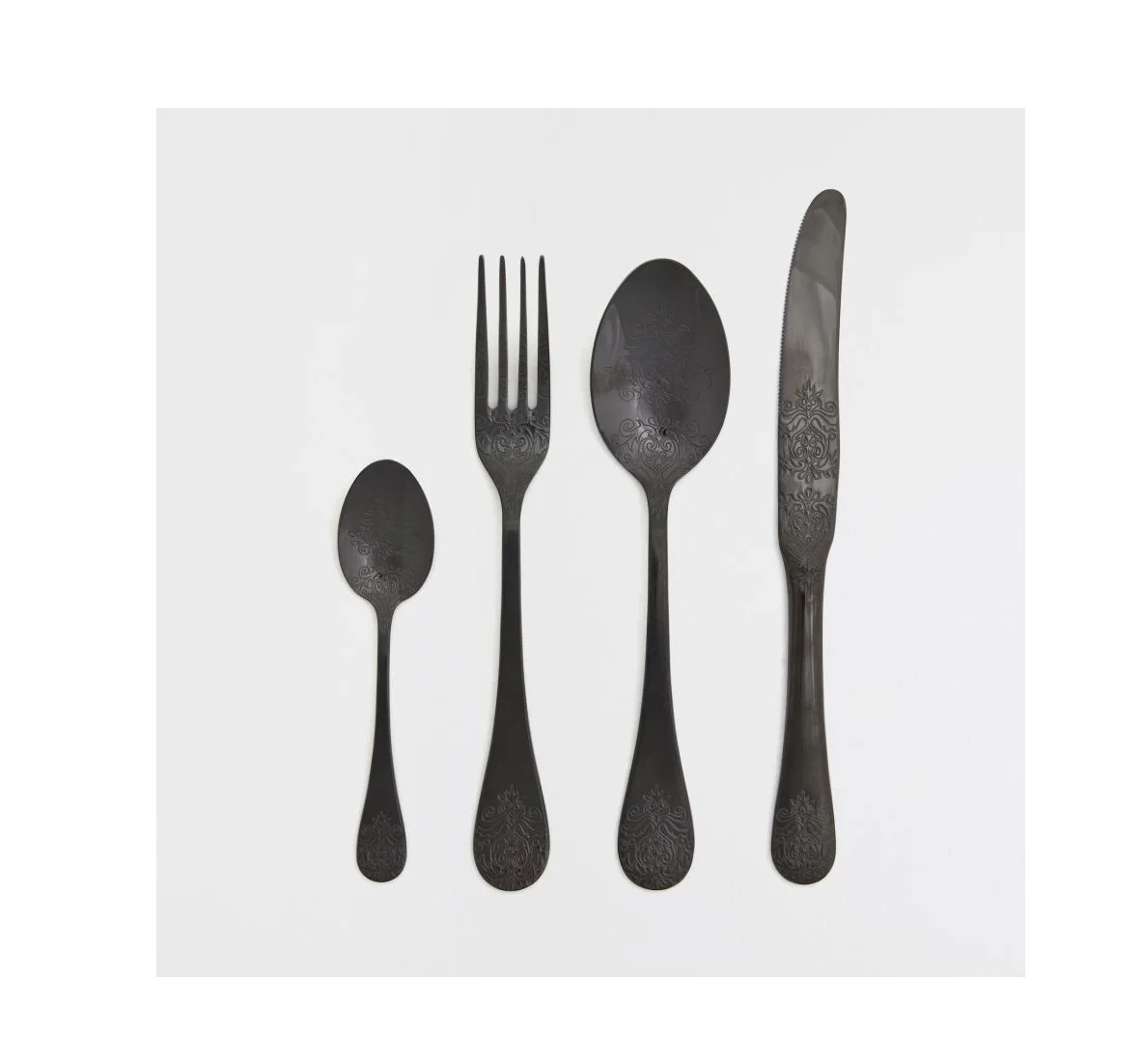 Amazon Top Trending Product glossy stainless steel cutlery set golden spoon fork knife metal flatware set