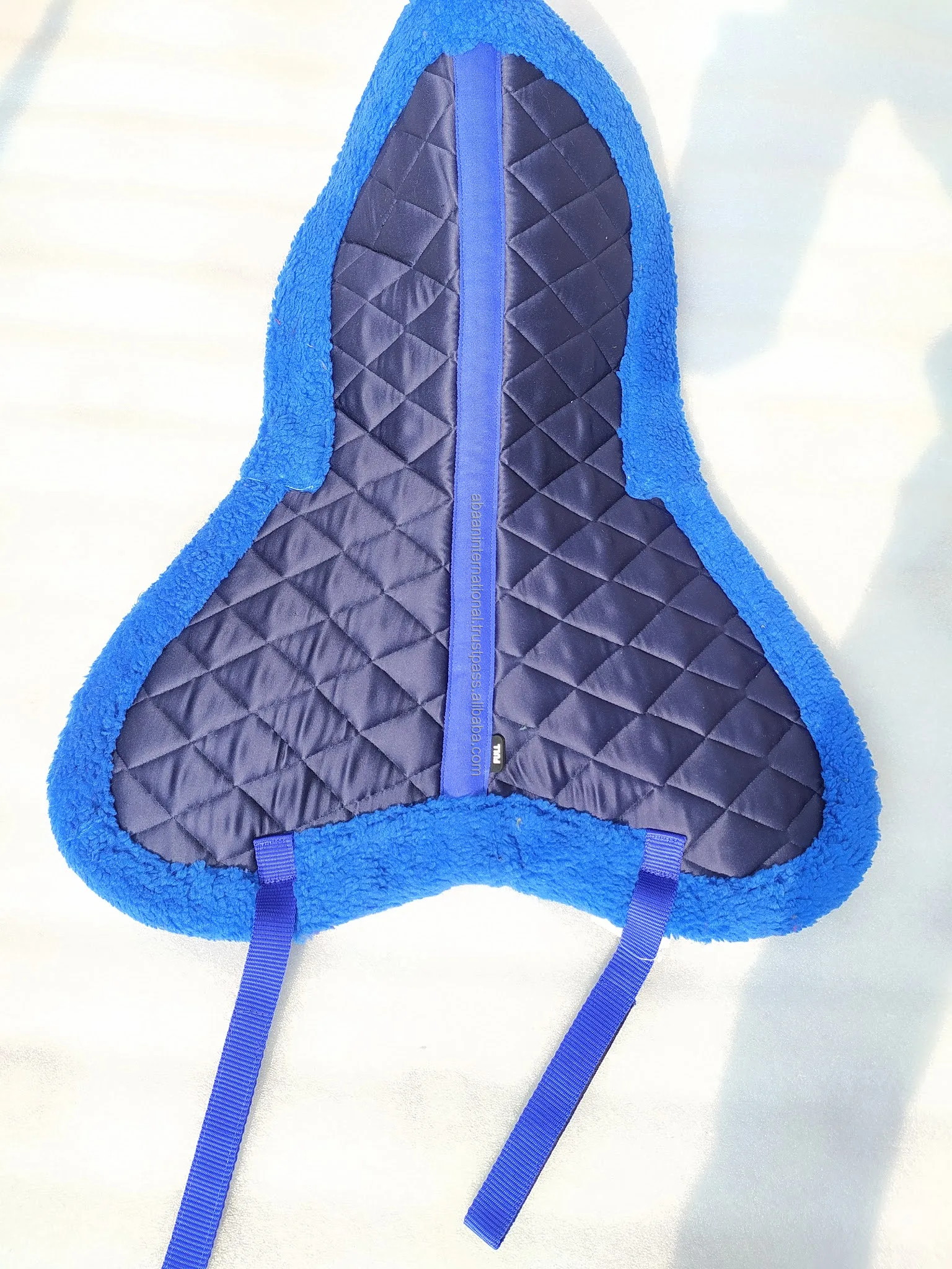 New Design Half Saddle Pad Relief Half Pad Different Design wool felt half white English horse products saddle pad