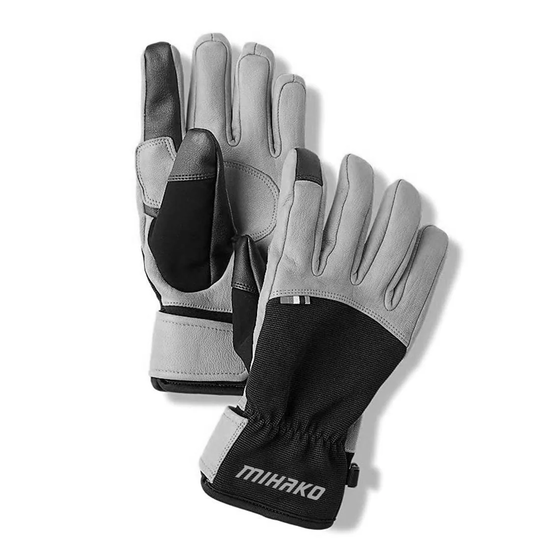 Best Quality heated resistant black mechanical safety cow split palm leather working welding gloves