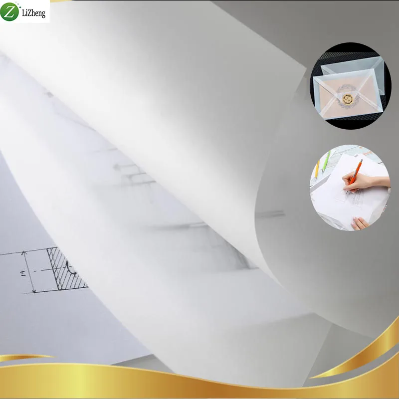 Lizheng vellum tracing paper A4 Size White Transparent Parchment Flash Stamp Making Custom Tracing Paper