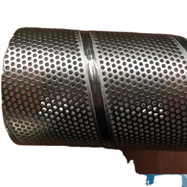 25mm stainless steel perforated metal filter  tube for exhaust