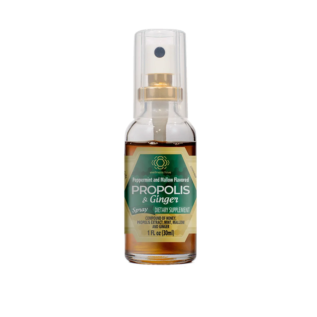 GREEN HONEY PROPOLIS AND GINGER EXTRACT SPRAY 30ML - Antibacterial anti-inflammatory antifungal antiseptic