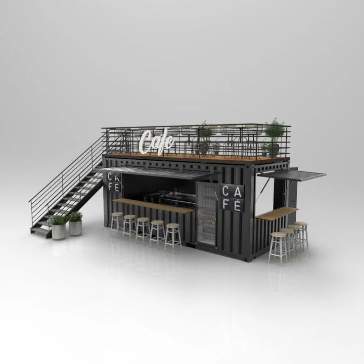 Popup Mobile Mini Container Prefabricated Restaurant Store Food Booth Container 20 feet for sale