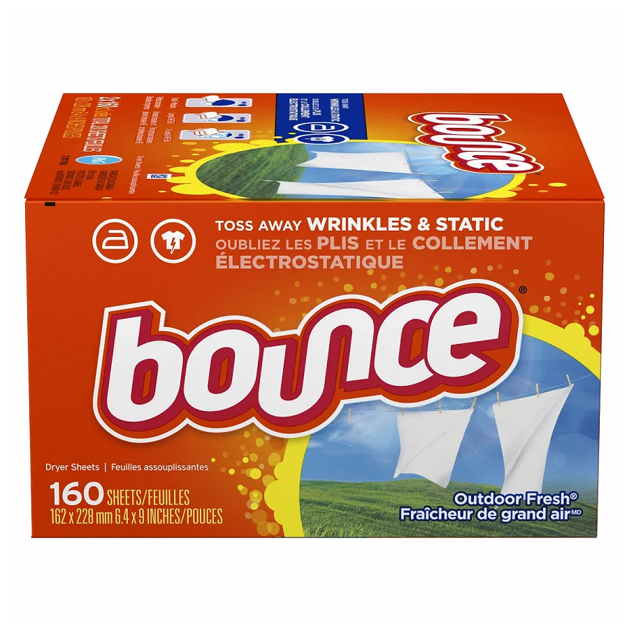 Direct Supplier Of Bounce Outdoor Fresh, 160 Count Fabric Softener Dryer Sheets At Wholesale Price