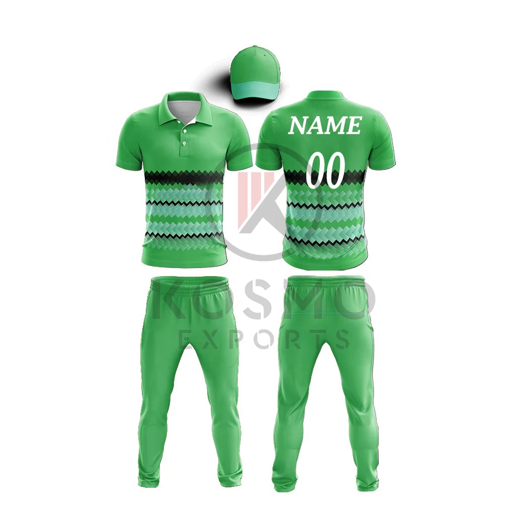 Quick Dry Sublimation Cricket Uniform Jersey Best Quality Cricket Kit Design Uniforms Customized Color