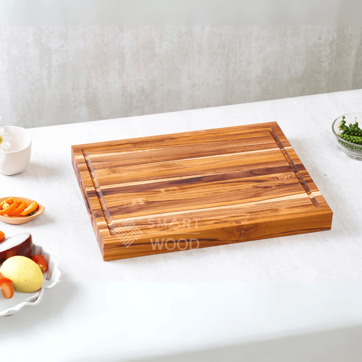 TEAK FULL LENGTH EDGE GRAIN CUTTING BOARD MULTIFUNCTIONAL ACACIA WOOD WITH WHOLESALE PRICE FROM SMARTWOOD VIETNAM
