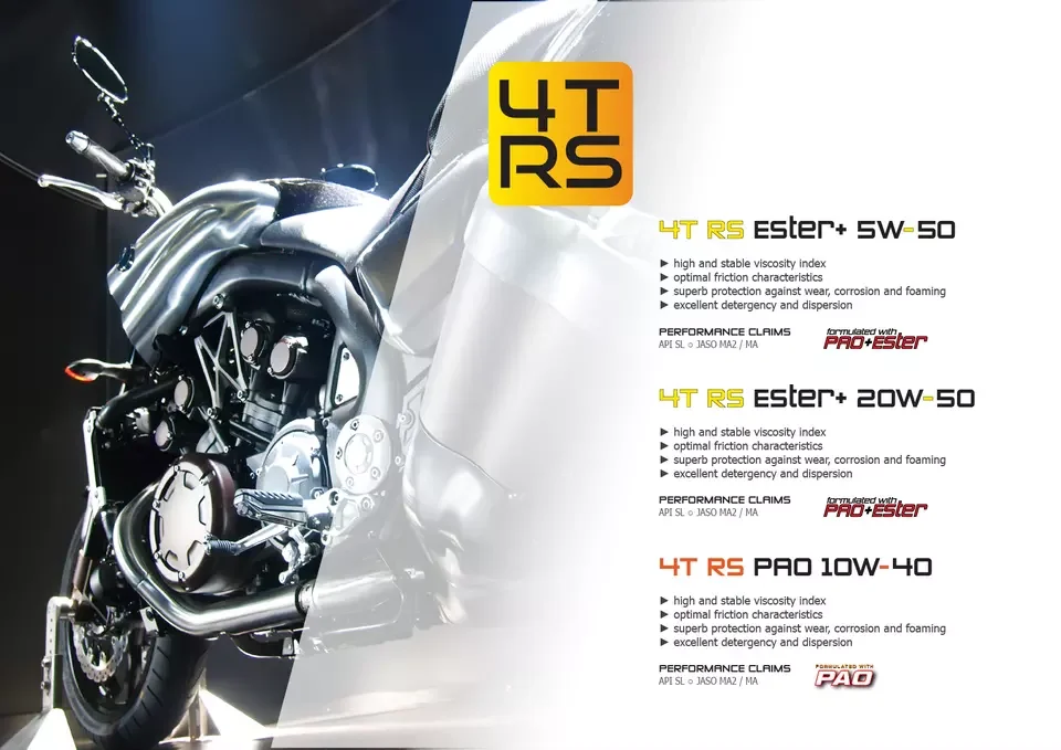 MCO- 4T RS Anti-wear Fully Synthetic High Performance PAO Base Oil Additives PAO 10W40 Motorcycle Engine Oil