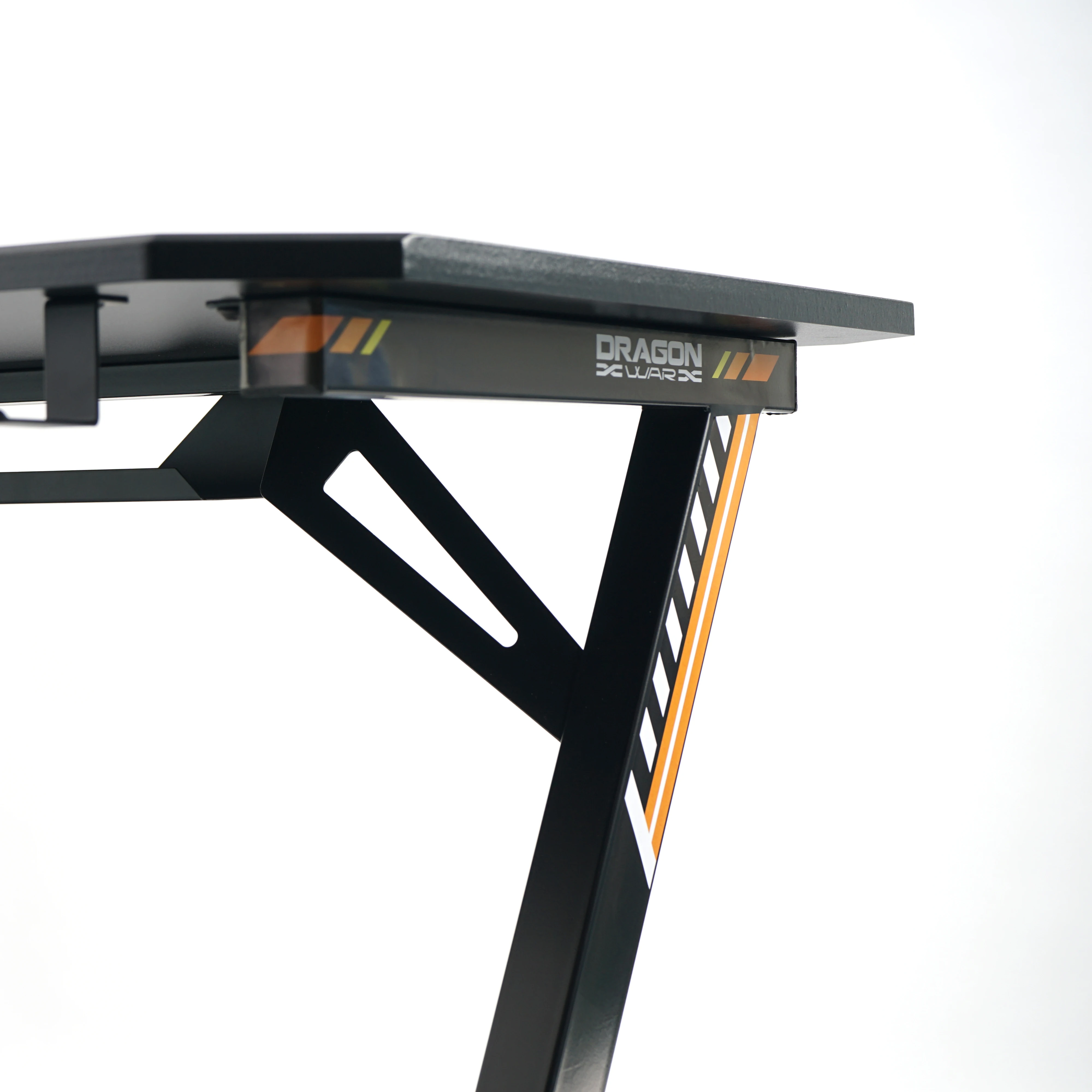 Dragon War Gaming desk 120 140 length RGB light metal carbon coated desktop gamer table