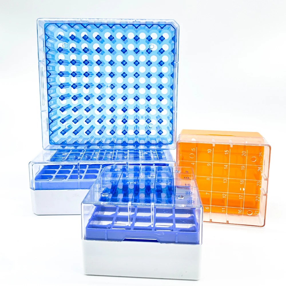 Lab Cryovial Box Cryo Tube Rack Laboratory Paper Cryoboxes Plastic Cryovial Storage Box