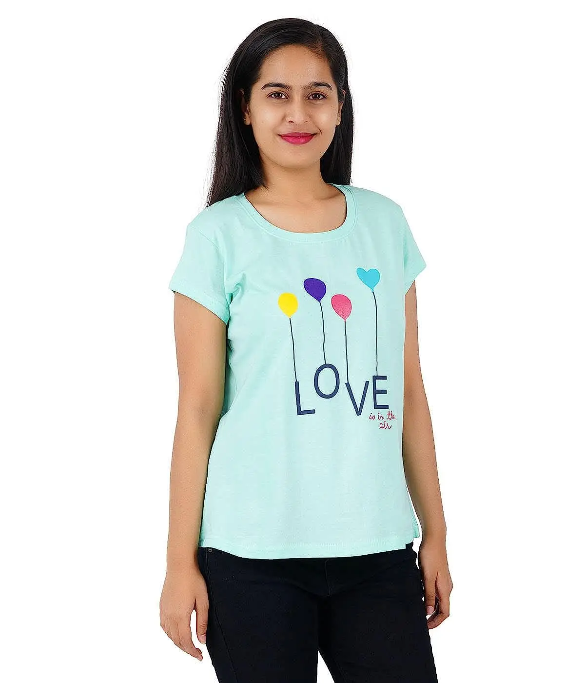 Letter printed black color Women 100% organic cotton half sleeves Single Jersey fabric Classic lightweight ladies cloth T-shirts