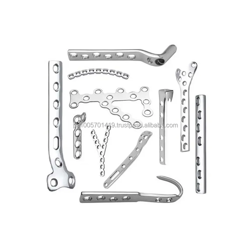 Maxillofacial Surgery Instruments Trauma Series Plastic Cosmetic Surgery Micro Straight 14 Holes Plate