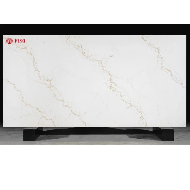 Gold Veins Engineered Quartz Stone Marble Style for Kitchen Countertops Floor Tile Vanity Kitchen Island Wholesale Price Slab