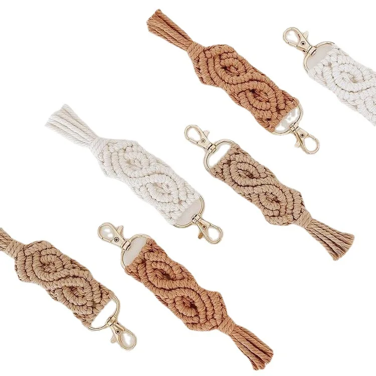 Boho Pure 100% Cotton Handmade Macrame Key Chain Export Quality Products by Isar International