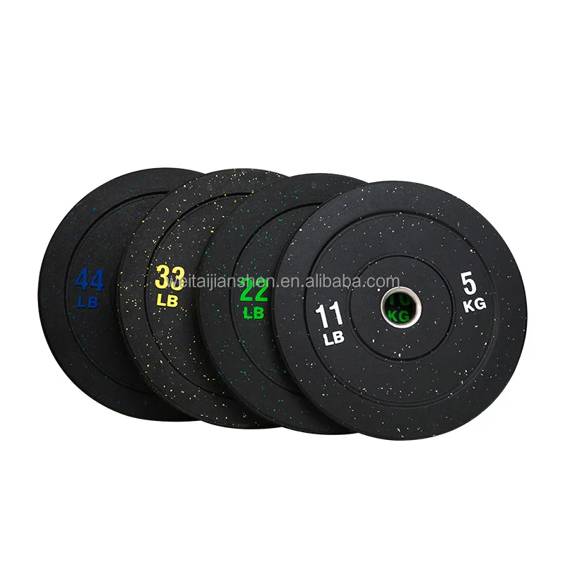 YES OR NO Factory Price Gym Weight Plate Custom Logo 10kg 15kg 20kg 25kg Rubber Buffer Plate