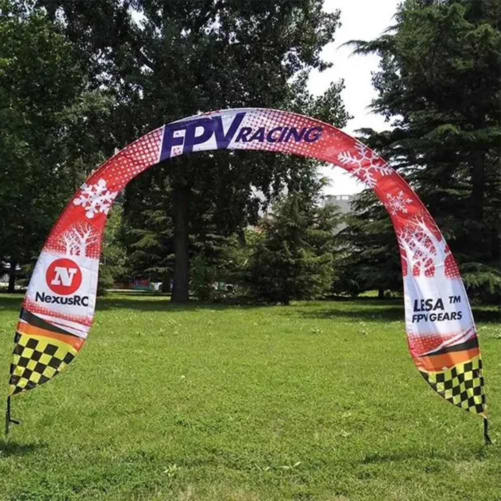 Custom Arch Door U Shape Fiberglass Display Frame Pole Fpv Flying Racing Gate for Outdoor Drone Competition
